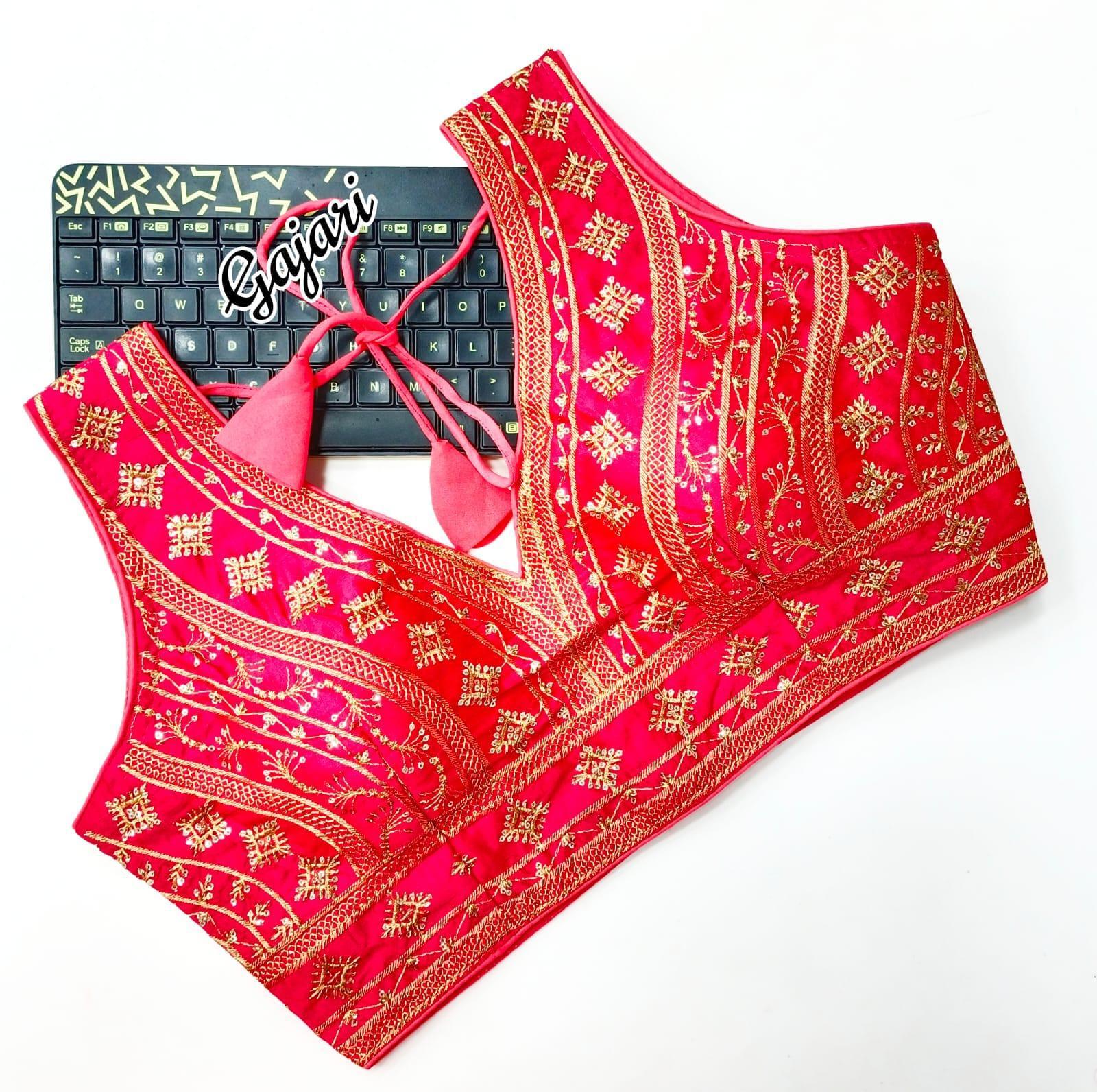HeavyThread zari With Sequence Embroidery Work Blouse 16951N - Griiham