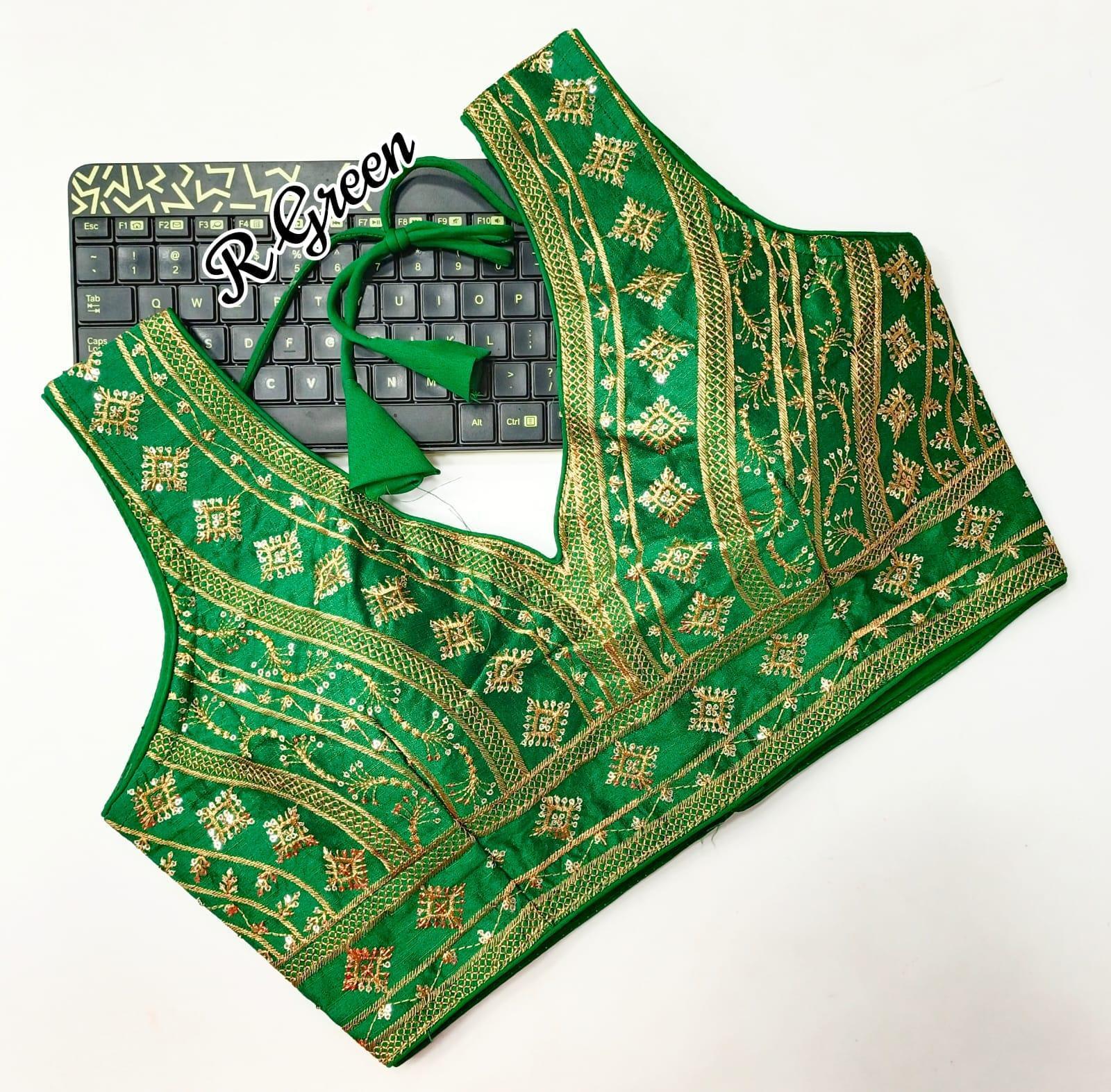 HeavyThread zari With Sequence Embroidery Work Blouse 16956N - Griiham