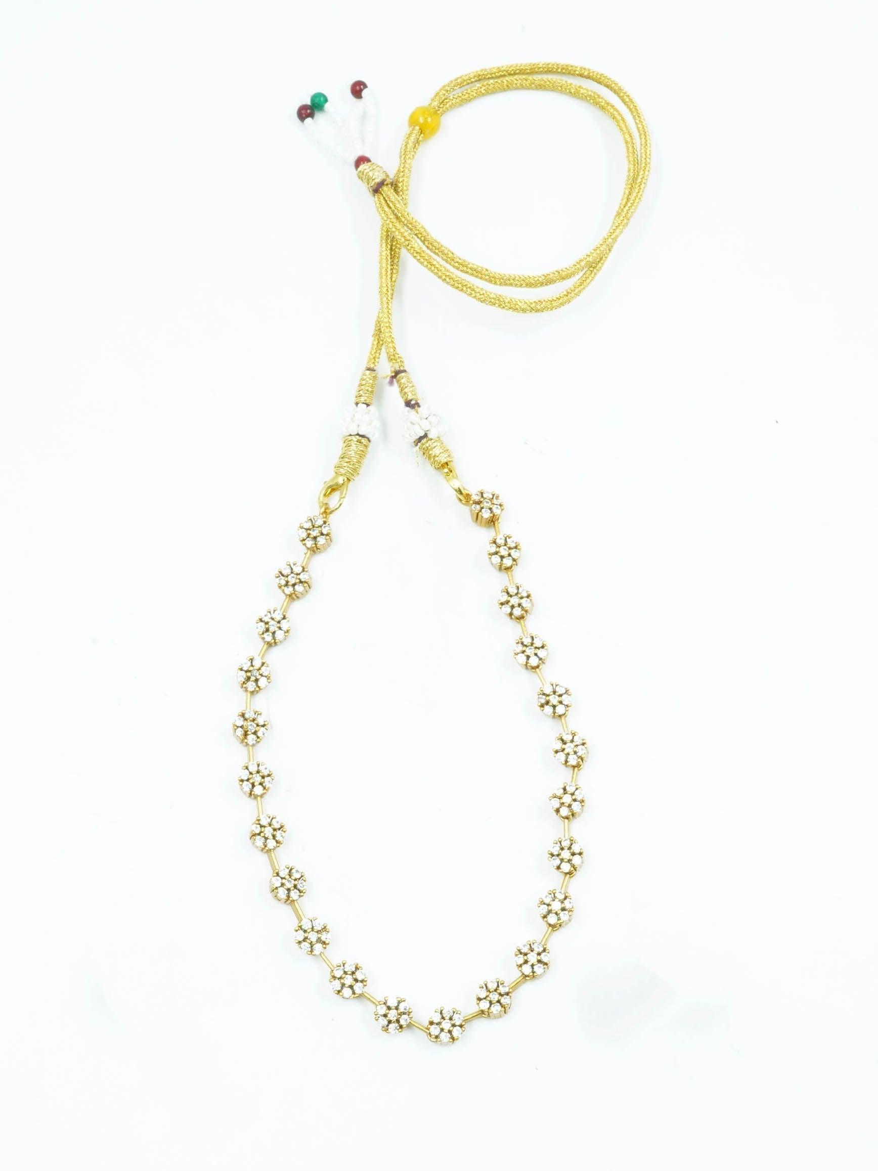 High Premium Gold plated designer Necklace with cz stone 22282n - Griiham
