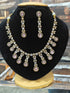 Premium Victorian Pink CZ Choker Necklace Set  0825