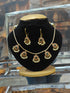 Gold Plated Premium CZ Floral Necklace Set  0825
