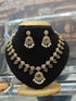 Premium Gold Plated Palaka Design CZ Necklace Set  0825