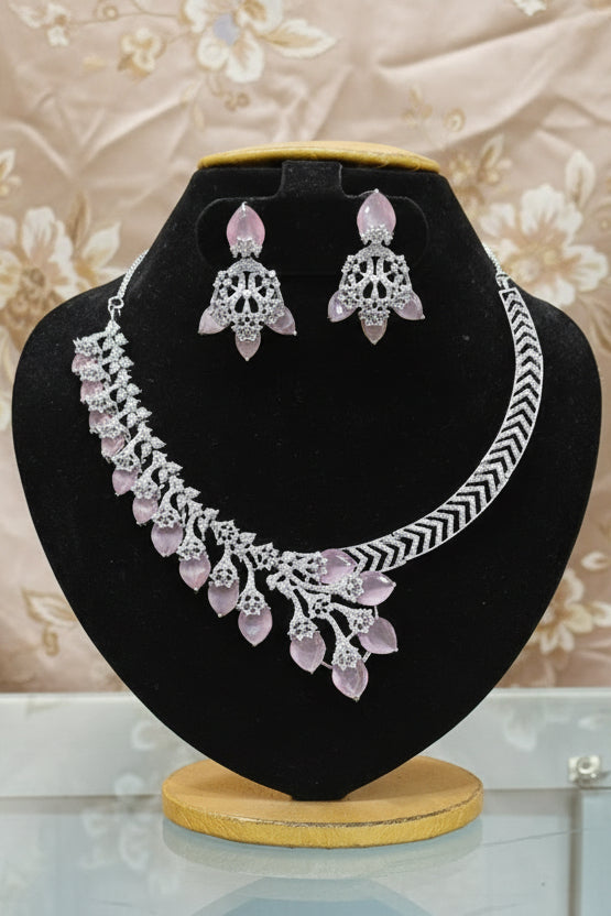 Gold Plated premium CZ Necklace Set