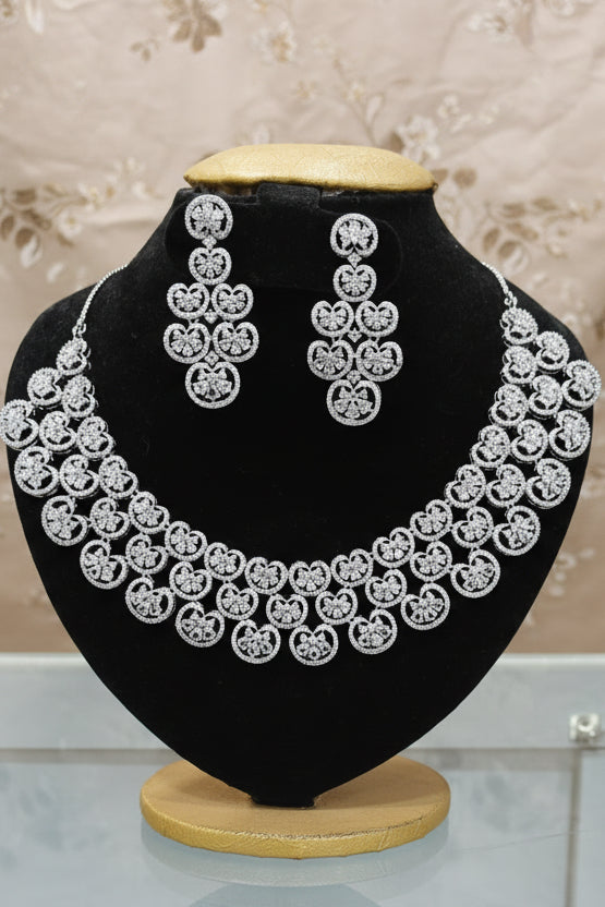 Gold Plated premium CZ Necklace Set