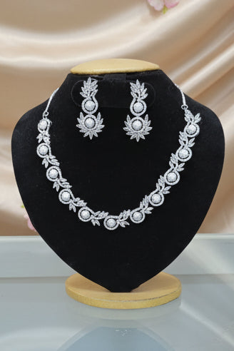 Gold Plated premium CZ Necklace Set