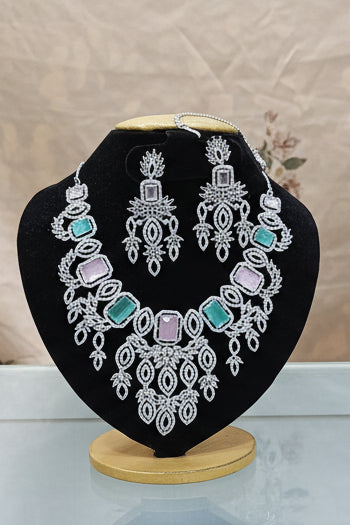 Gold Plated premium CZ Necklace Set