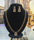Premium Gold Plated Long CZ Temple Necklace Set