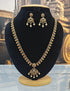 Premium Gold Plated Long CZ Temple Necklace Set