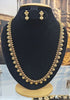 Premium Gold Plated Long CZ Temple Necklace Set
