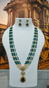 green onyx with pearl pendant set necklace set