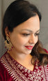 Faint Gold finish Earring Dangler with Maang Tikka