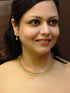 Premium Sayara Collection Trendy design CZ Short Kasu Necklace Set