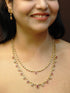 Premium Sayara Collection Two Layered CZ Long Necklace Set