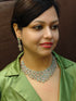 Victorian Polish Gold Plated Premum Bridal Layered CZ Choker set