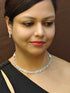 Silver Plated/White Gold Plated Premum Trendy Simple CZ Necklace set