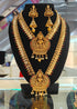 Premium Gold Finish Kasu Necklace Combo Set