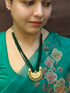 Gold Plated coorgi Pendant set with green crystal chain