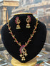 Premium Gold Plated Peacock CZ Necklace Set  0825