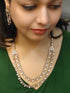 Premium Victorian Long Double Layer CZ Necklace Set  0825