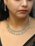 Premium Victorian White CZ Choker Necklace Set   0825
