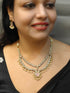 Premium Antique Pastel Double Layer CZ Necklace Set  0825
