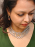 Premium Gold Plated Drops Motif CZ Necklace Set  0825
