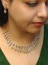 Premium Victorian Bridal Pink CZ Choker Necklace Set  0825