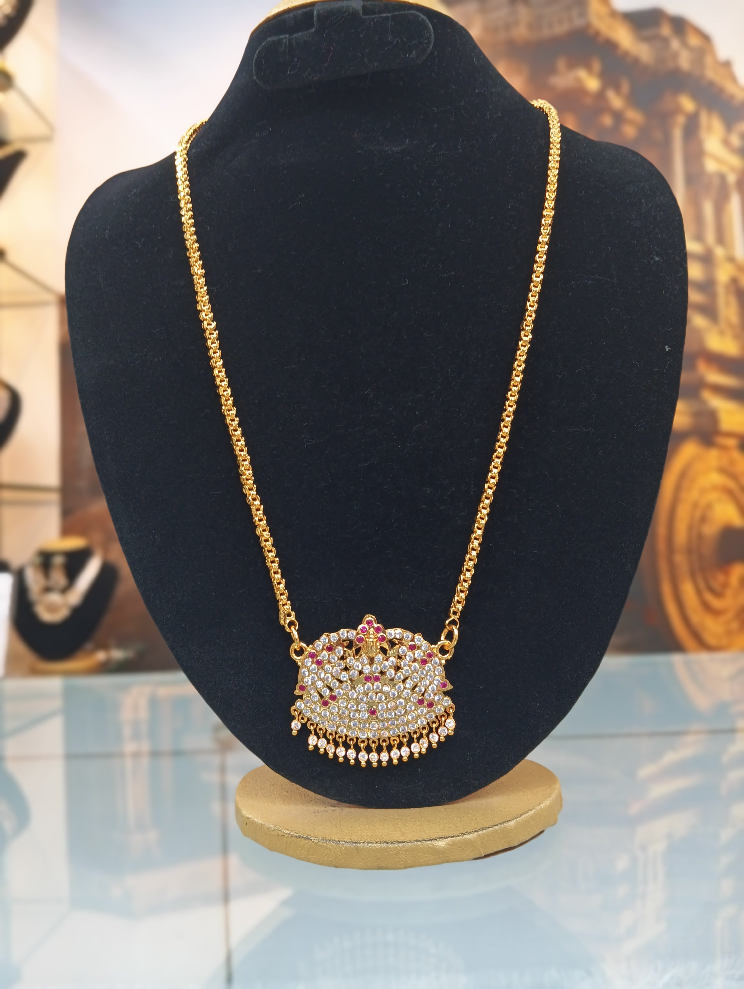 Premium Gold Plated Adige Pendant with Chain