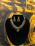 Traditional Mango Malai cz zercon stone short/long necklace set