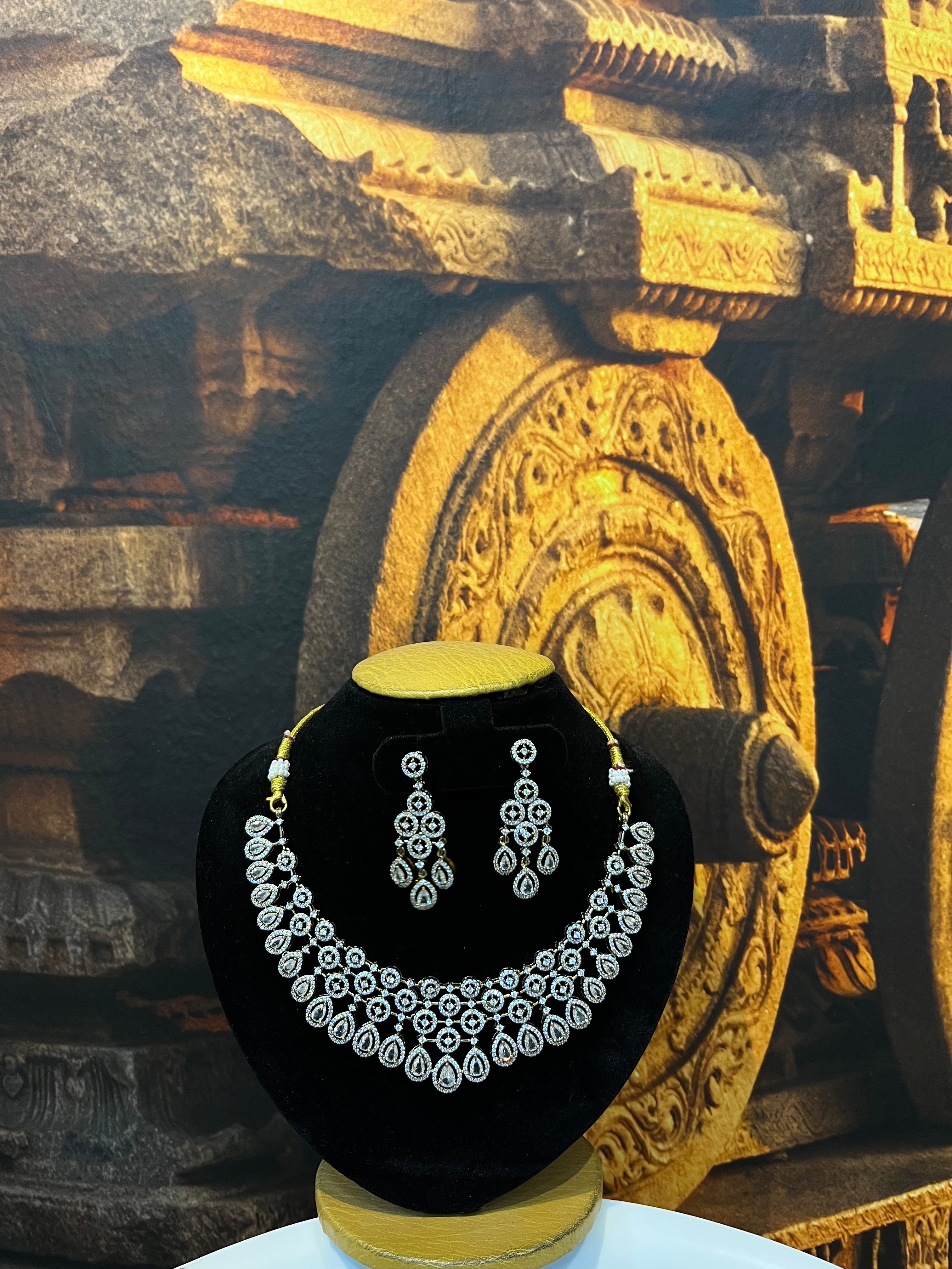 Victorian Premium CZ Short necklace Set
