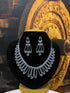 Premium white gold Plated Contemporary CZ Design Necklace Set