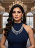 Premium white gold Plated Contemporary CZ Design Necklace Set