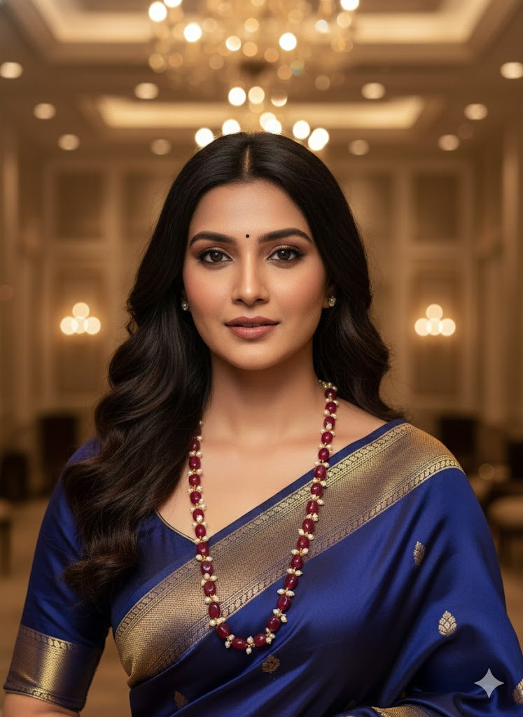 Jade Beads with guchi Pearl Necklace 18 inches