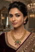 Premium Long Jadau Necklace Set with Real Kemp Stones