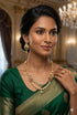 Premium Gold Plated Double Layer CZ Necklace Set  0825