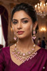 Nayanthara Premium Gold Plated Mint Pink Choker Set