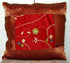 Jaquard red Floral Cushion Cover Size 16 * 16 1 pc