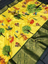 Kalamkari butter Semi-crepe silk soft With heavy viscos jari boder saree 17469n - Griiham