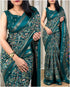 Kalamkari print saree with zari boder 19879N
