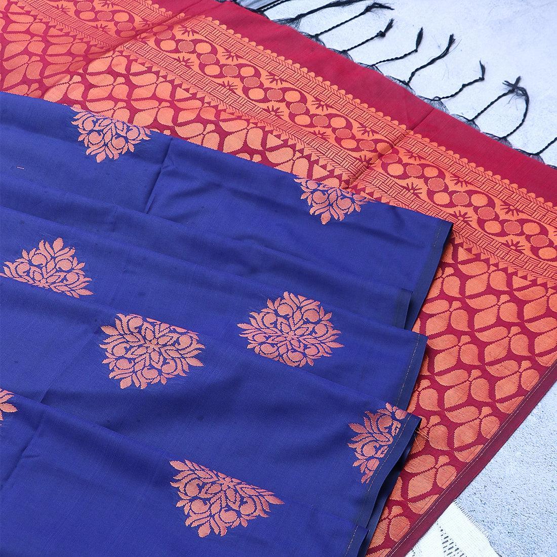 Kanchipuram Mysore Semi-silk saree Borderless14585N - Griiham
