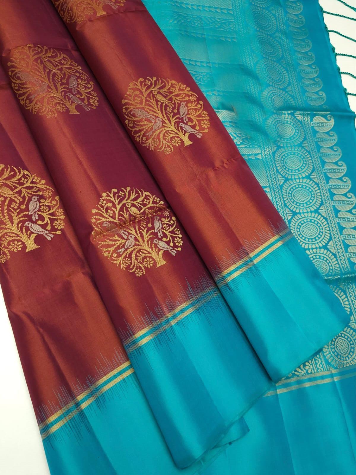 Kanjeevaram Lichi Soft Semi-silk Saree 14602N