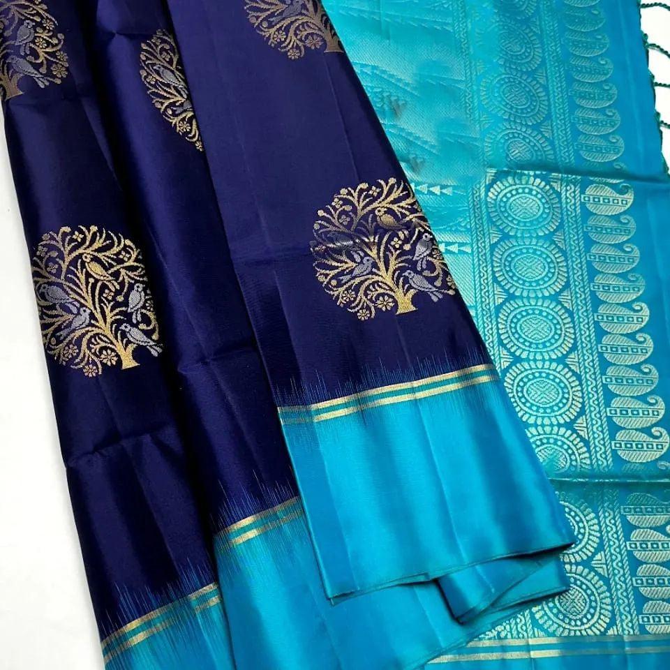 Kanjeevaram Lichi Soft Semi-silk Saree 14602N