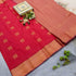 Kumbarpattu Kanchipuram Semi-silk Saree in Red Colour with copper work 13675N