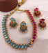 Latest Trending Design sky blue/pink Reversible necklace 8202N