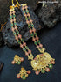 Layered Colored Stone Laxmi Necklace Set 15489N