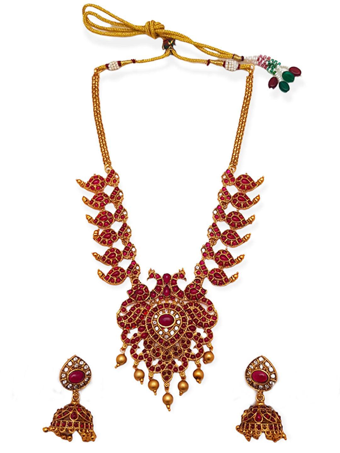 Mango Necklace with Peacock Motif Necklace 6482N
