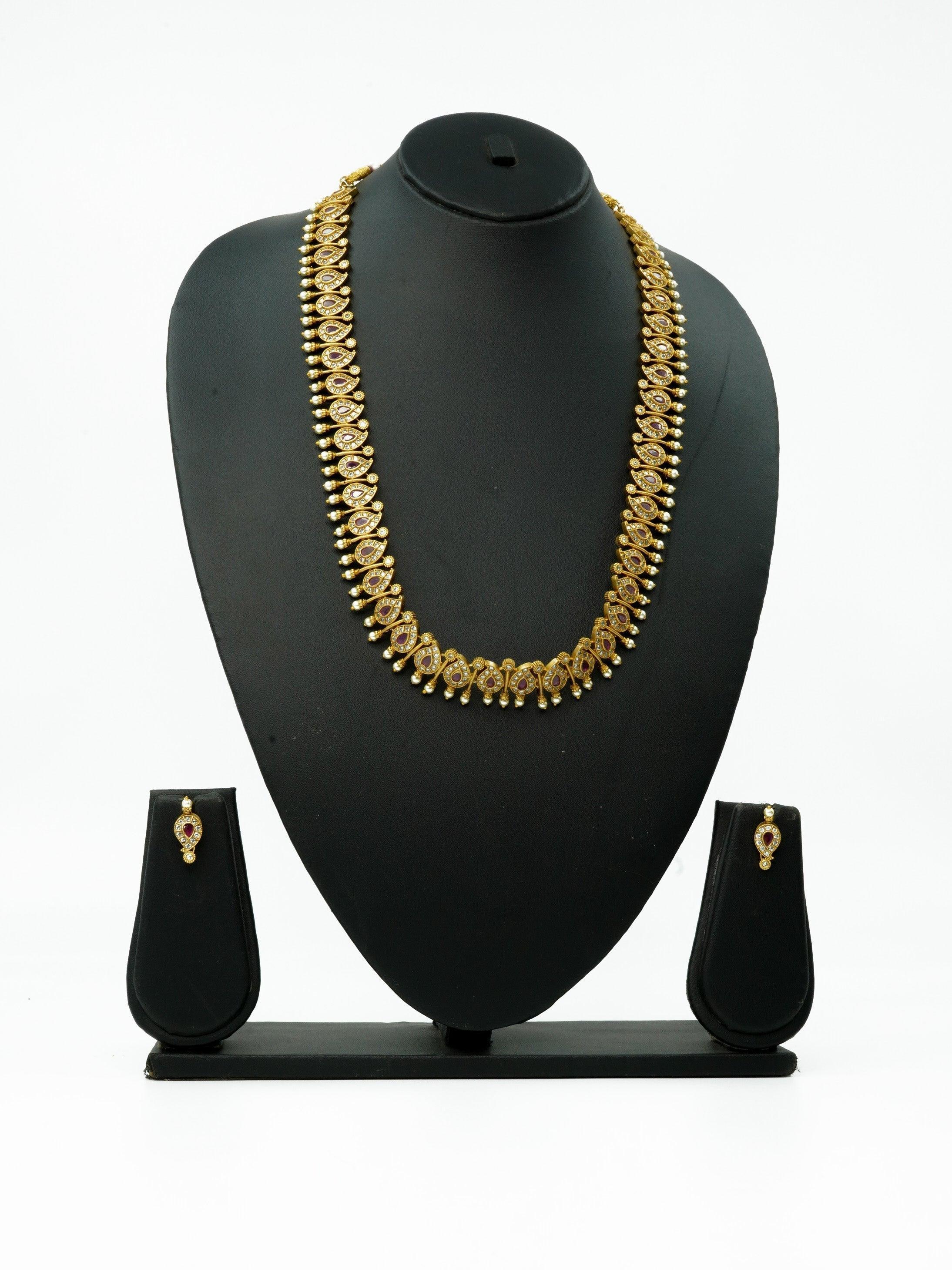 Mango motif close seting Long Necklace 10102N - Griiham