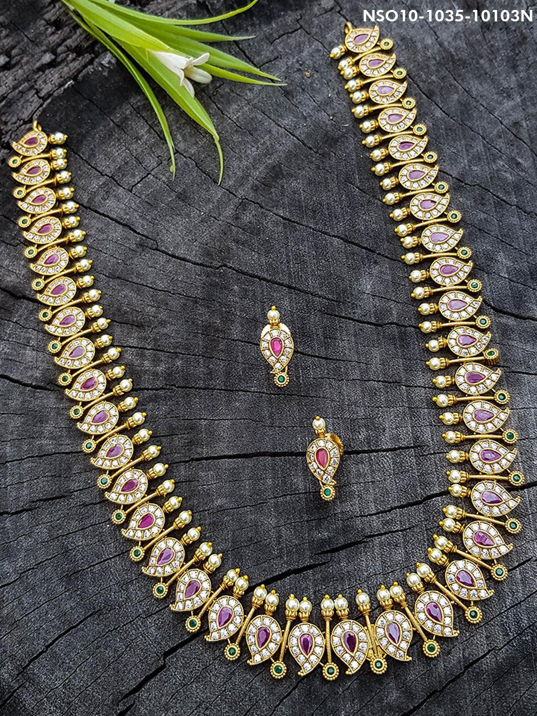 Mango motif close seting Long Necklace 10102N - Griiham