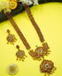 Matt Gold Laxmi Kemp color stone Long Necklace set 7737N