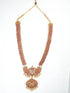 Matt Gold Laxmi Kemp color stone Long Necklace set 7737N